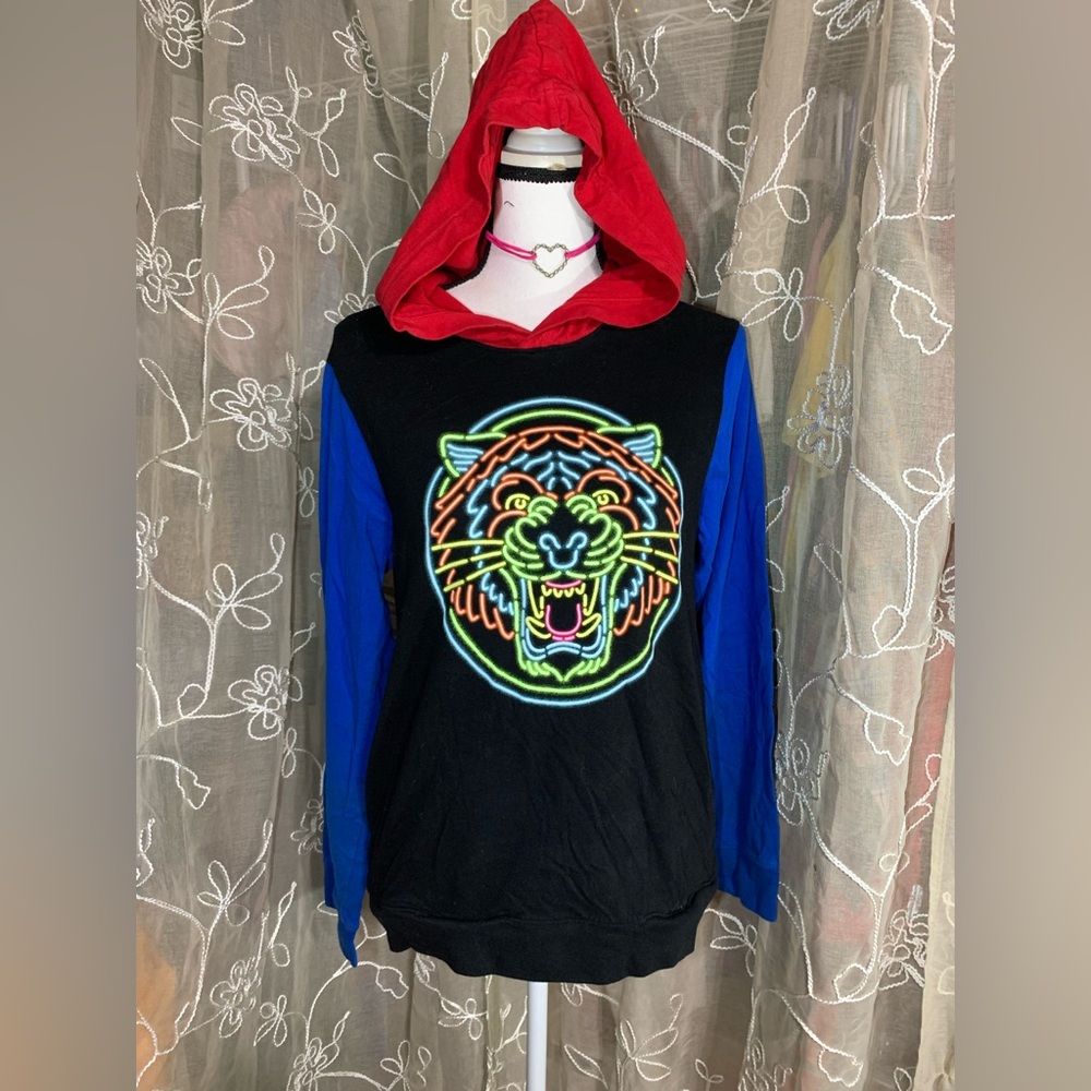 Kids Wonder Nation Neon Tiger Hoodie